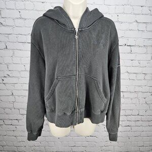 Samii Ryan Grey Super Bowl 59 Heavyweight Cotton Zip Hoodie Jacket 2024 Medium
